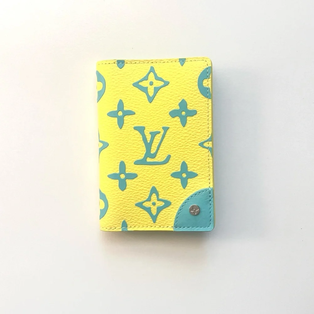 🔥 LOUIS VUITTON Pocket Organizer in bright yellow and blue.